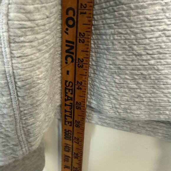 Lululemon Womens Retreat Yourself Hoodie Sweatshirt Textured Rib Light Grey L/XL - Picture 8 of 8